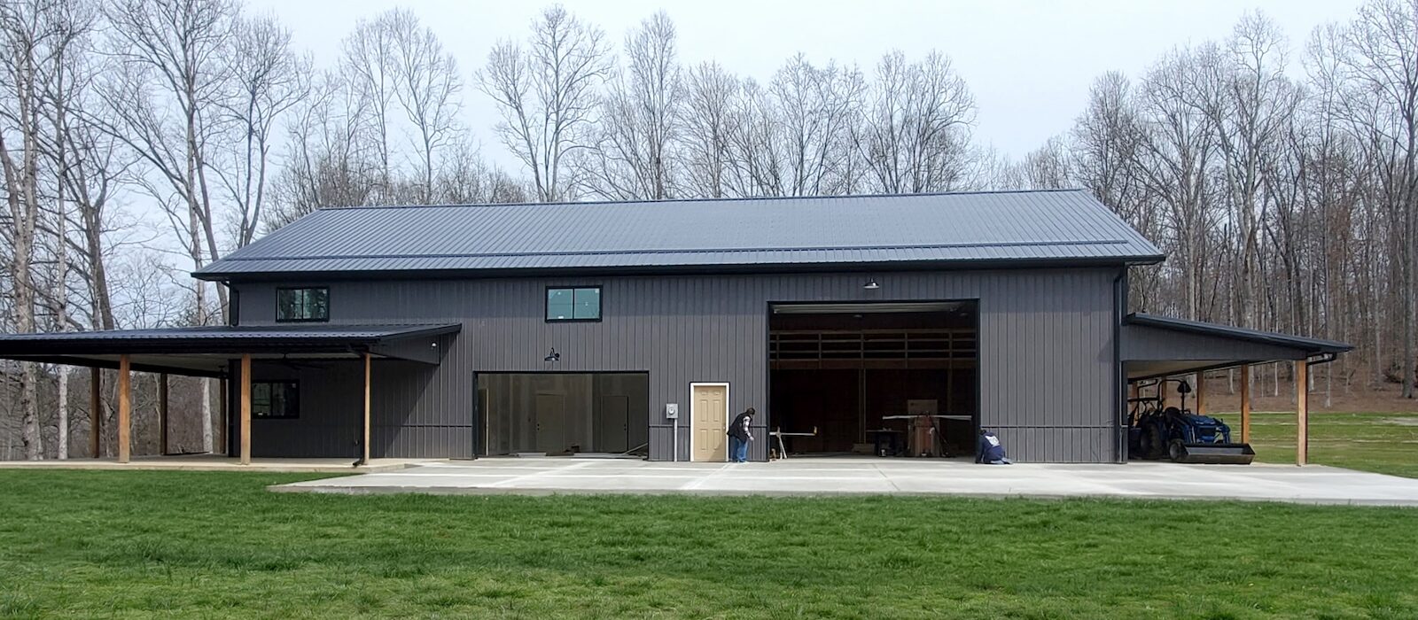 Barndominium in the final stages of construction, built by Classic Buildings.