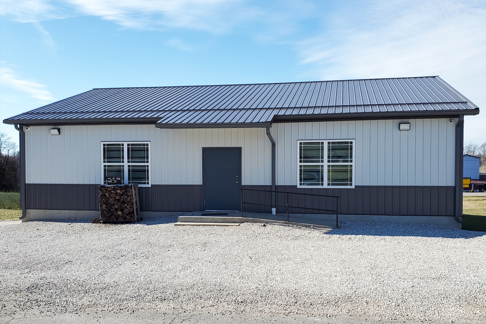One-story post-frame construction commercial building